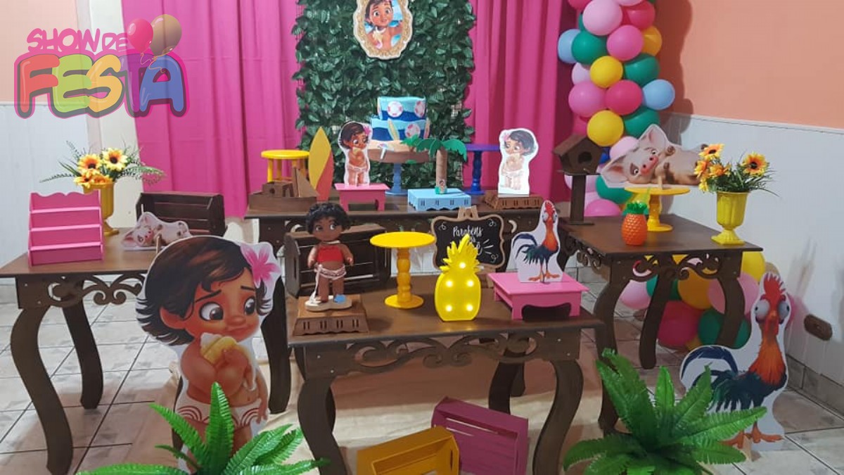 Decorao moana baby luxo 1 ano