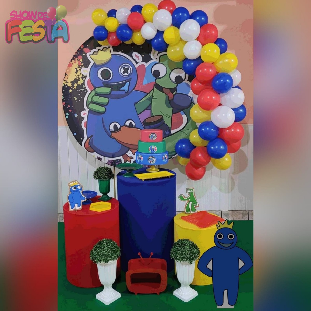 Kit Festa Rainbow Friends - Decoração Infantil